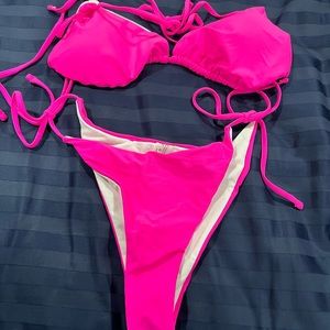 Hot pink bikini